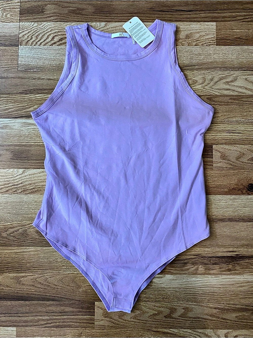 Ultra-Soft Square-Neck Sleeveless Bodysuit 
Color Light purple NWT